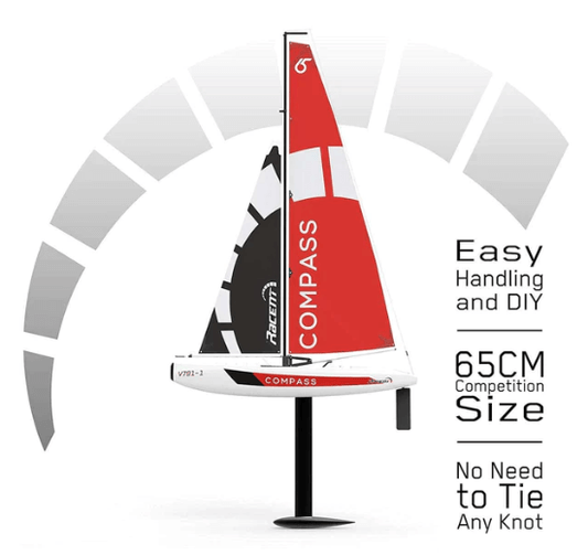 VolantexRC Compass 650mm RC sailboat main product image for competition sailing