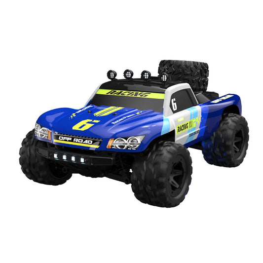 Blaues Fernsteuerungs- Geländebuggy-Auto - 4WD Hochgeschwindigkeits RC Monstertruck mit großen Rädern für Kinder