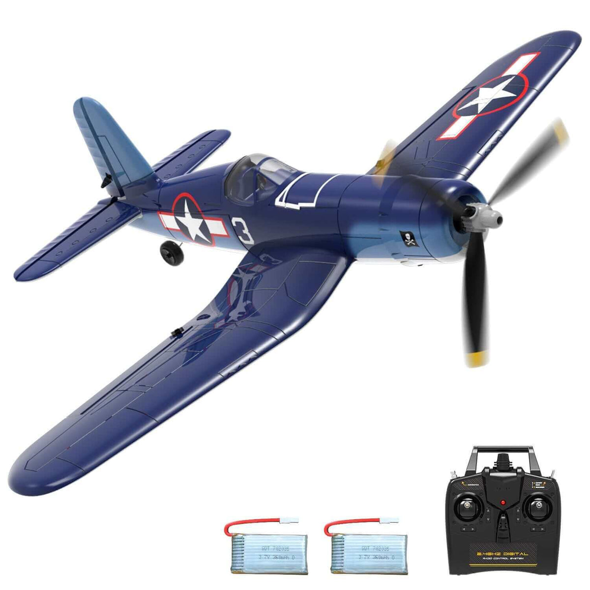 F4U Corsair 4CH RC airplane accessory and package detail image