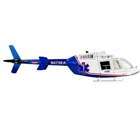 Kit fusoliera completa Fly Wing Bell 407 con canopy anteriore per elicottero GPS RC