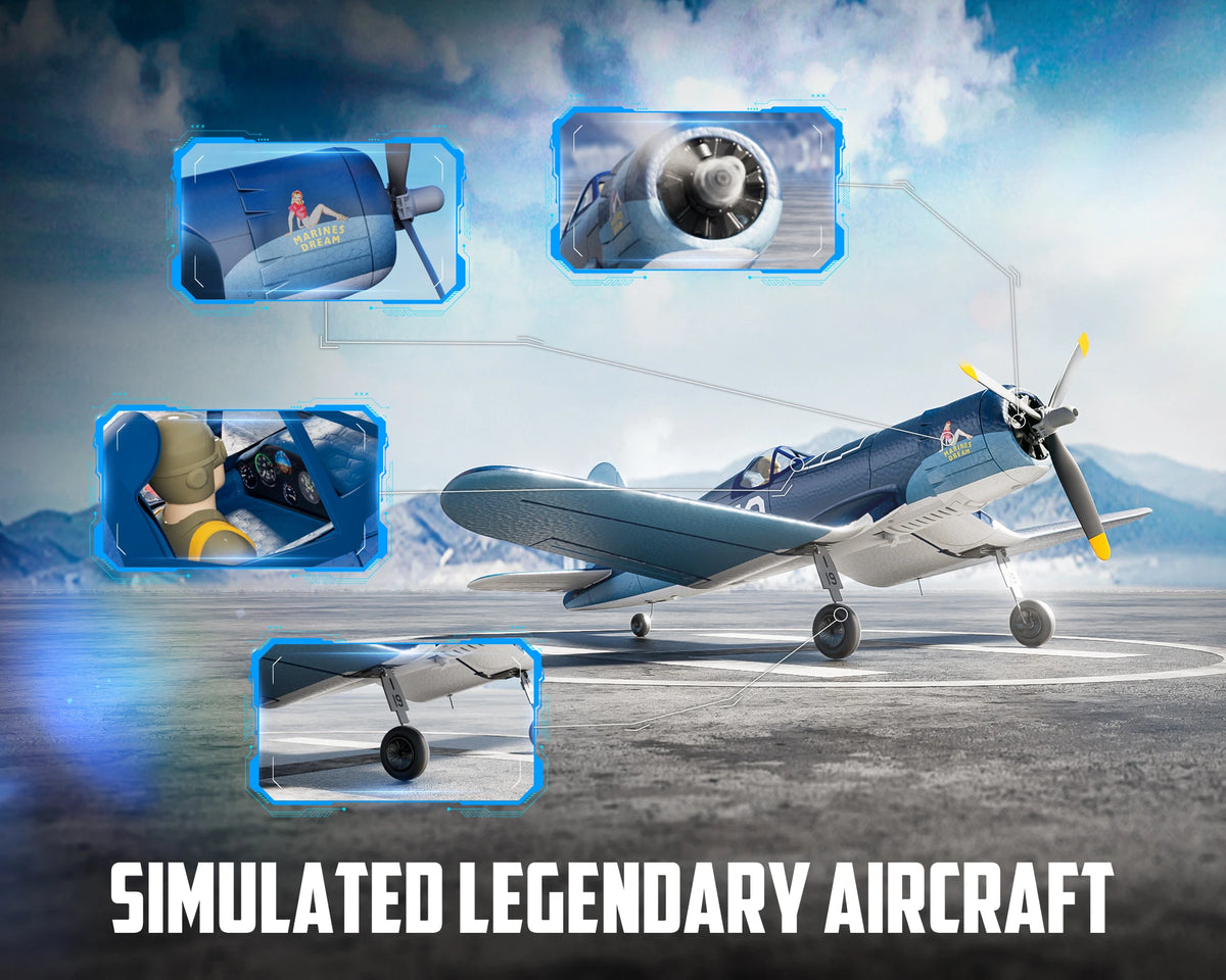 Volantex F4U Corsair 500mm RTF package and accessory overview