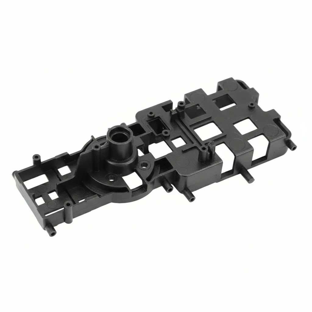 Armazón interno principal negro reforzado de nailon para Kootai F05 Black Hawk con puntos de montaje para motores y servos.