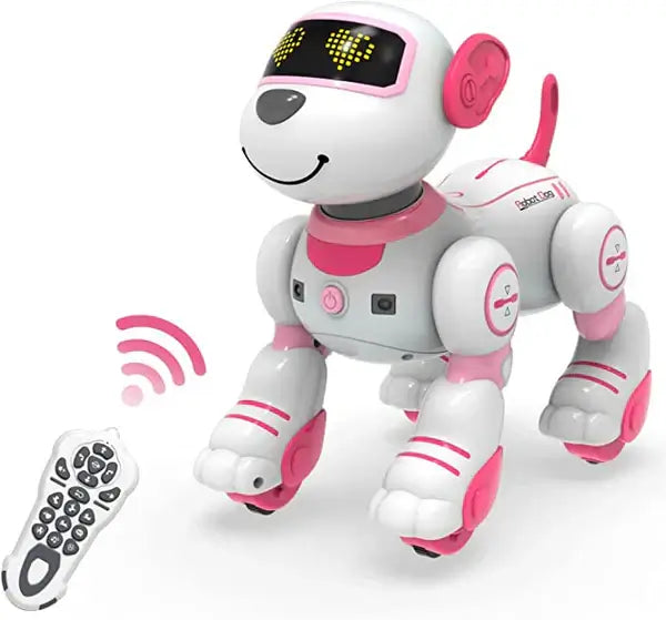 STEMTRON programmable robot dog main product image with dancing and remote control features