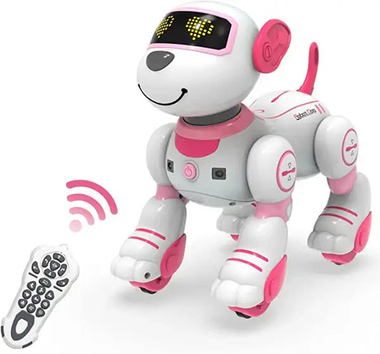 STEMTRON programmable robot dog main product image with dancing and remote control features